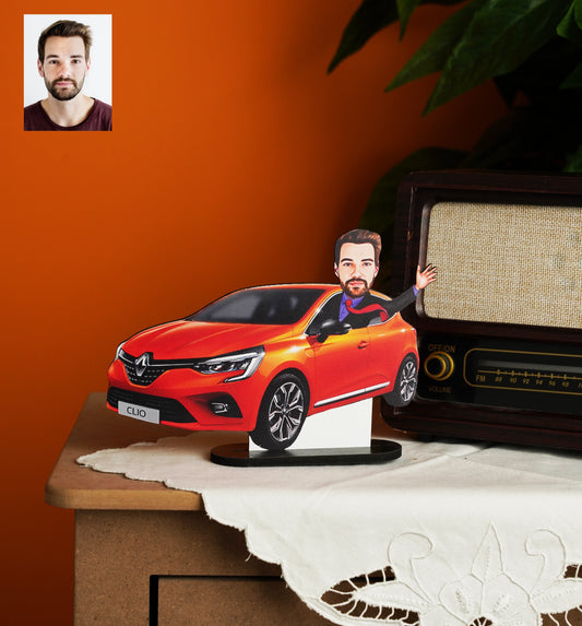 Kişiye Özel Arabalı Karikatür Biblo