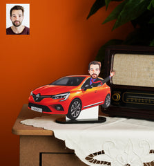 Kişiye Özel Arabalı Karikatür Biblo