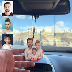 Aile Tasarımlı Karikatür Dikiz Ayna Süsü