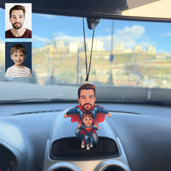 Babalar Günü Tasarımlı Karikatür Dikiz Ayna Süsü